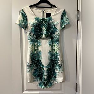 Green & White Cocktail Dress